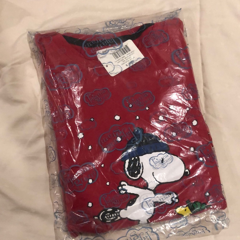 Red Snoopy pajama set - S